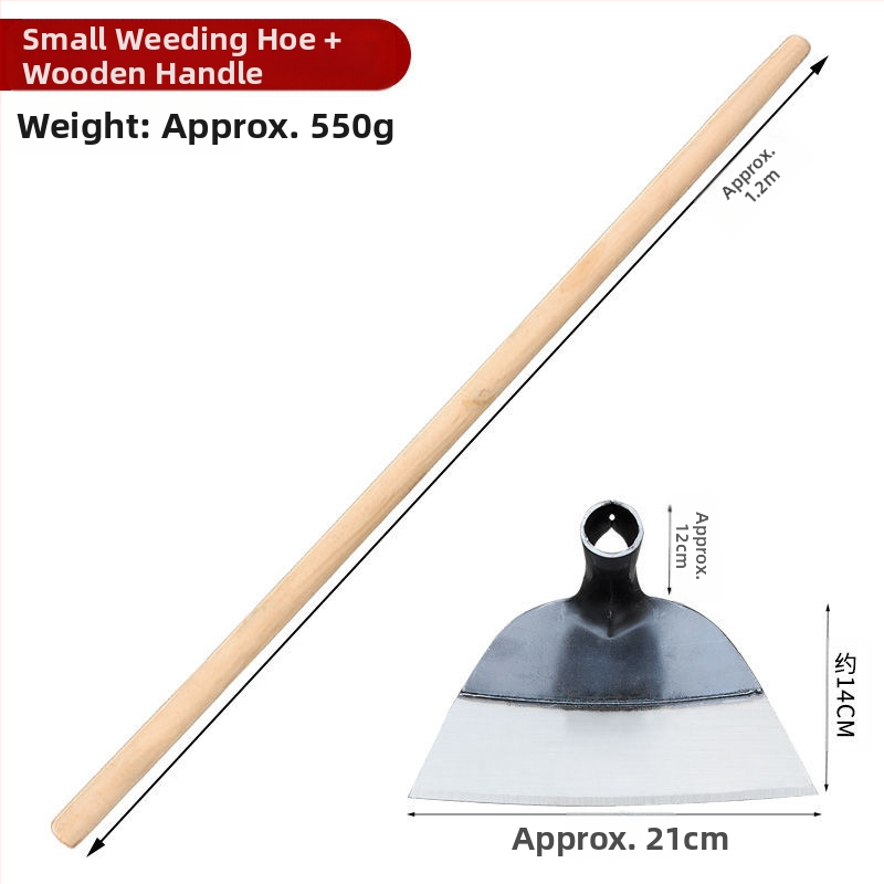 Hosszú nyeletű gyomirtó kapa teljes acélból, erősített fejjel, kültéri kertészkedéshez