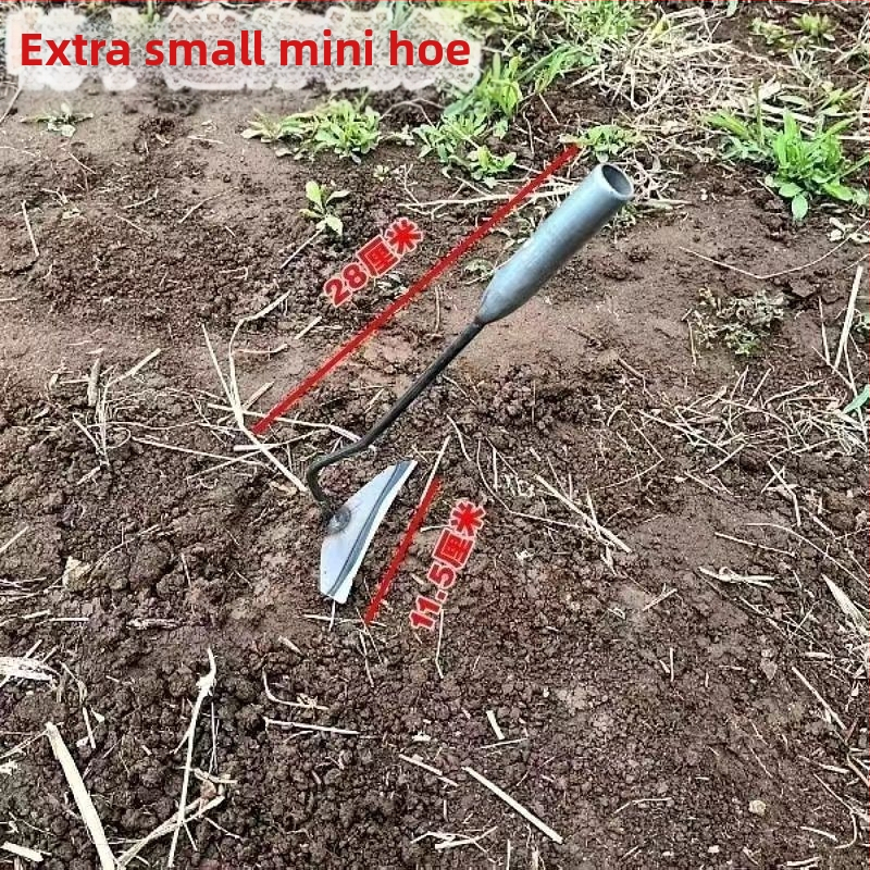 Hosszú nyeletű gyomirtó kapa teljes acélból, erősített fejjel, kültéri kertészkedéshez