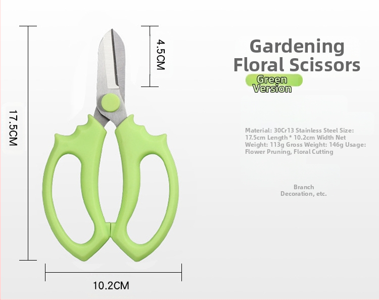 Flowery Edge škare za rezanje cvijeća sa širokom glavom – vrtni alat za cvjećare i kućne vrtare