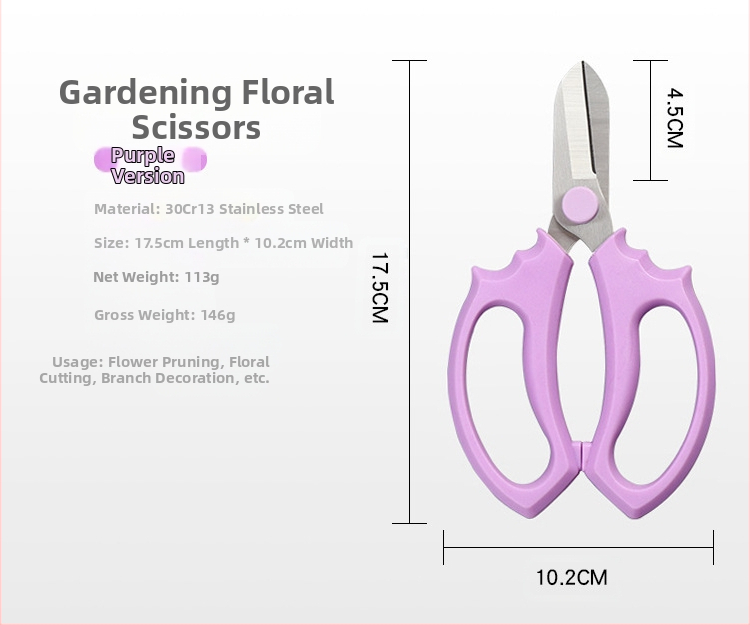 Flowery Edge škare za rezanje cvijeća sa širokom glavom – vrtni alat za cvjećare i kućne vrtare