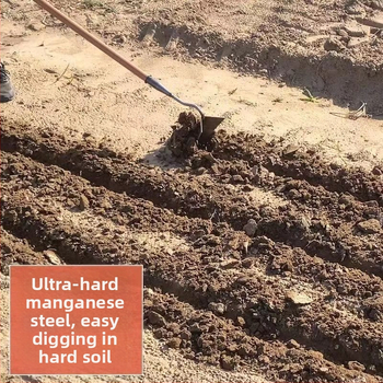Τρίγωνο φτυάρι κήπου από μαγανιοχάλυβα – εργαλείο κήπου για αυλάκωση και χαλάρωση εδάφους, μάρκα Lan Jiaochen