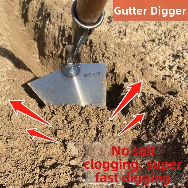 Триъгълна мотика за градина – манганова стомана, за копаене на лехи и разрохкване на почвата, марка Lan Jiaochen