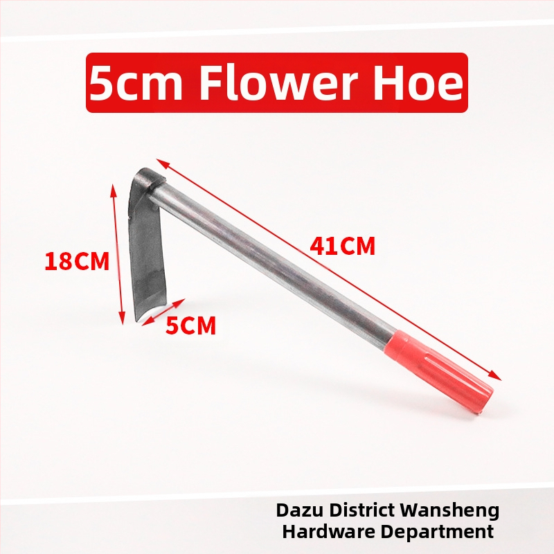 Lopată de grădină cu dublă utilizare, greblă cu trei dinți, vârf ascuțit; Wanxing marcă, bază din oțel, unelte de construcții