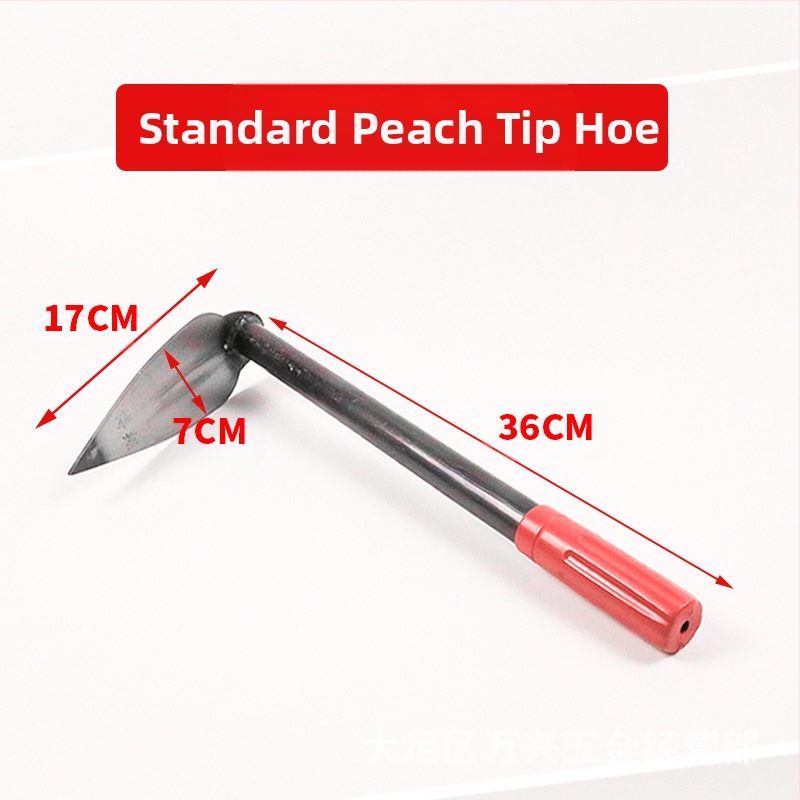 Lopată de grădină cu dublă utilizare, greblă cu trei dinți, vârf ascuțit; Wanxing marcă, bază din oțel, unelte de construcții