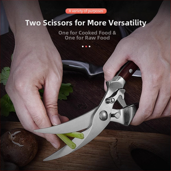 Ανοξείδωτες ισχυρές ψαλίδες για κόκαλα κοτόπουλου, με μηχανισμό αυτόματης επαναφοράς, πολυλειτουργικές κουζίνας