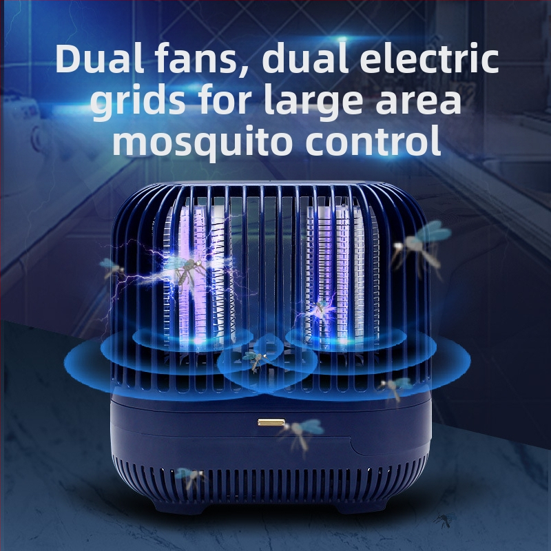 Feilida Lampă de Omorâre a Țânțarilor – două în unu: capcană LED cu șoc electric, acoperire 41–60㎡, LED, 4W, baterie încorporată 1001–1600mAh, autonomie 3–6 ore