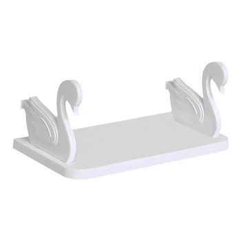 Επιτοίχια πλαστική ραφιέρα αποθήκευσης, χωρίς διάτρηση, ενός επιπέδου, κατάλληλη για μπάνιο και κουζίνα, CE πιστοποιημένο