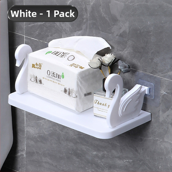 Επιτοίχια πλαστική ραφιέρα αποθήκευσης, χωρίς διάτρηση, ενός επιπέδου, κατάλληλη για μπάνιο και κουζίνα, CE πιστοποιημένο