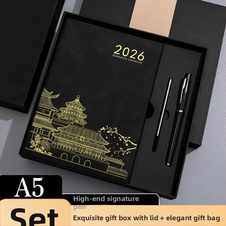 Bilježnica Qingyile stationery, navlaka od umjetne kože, žično povezivanje, Daolin papir, 80 g/m²