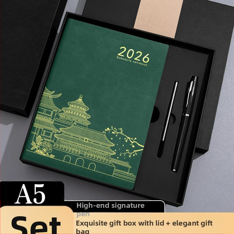 Bilježnica Qingyile stationery, navlaka od umjetne kože, žično povezivanje, Daolin papir, 80 g/m²