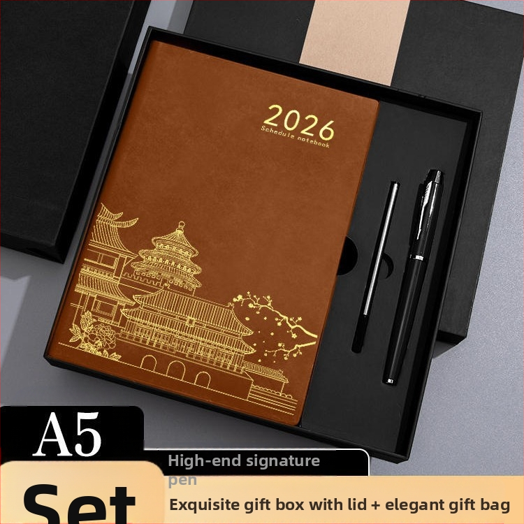 Bilježnica Qingyile stationery, navlaka od umjetne kože, žično povezivanje, Daolin papir, 80 g/m²