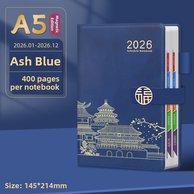 Bilježnica Qingyile stationery, navlaka od umjetne kože, žično povezivanje, Daolin papir, 80 g/m²