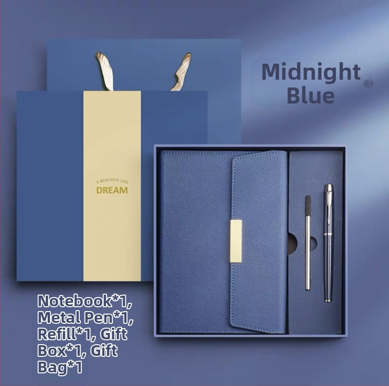 Poklon set bilježnica s PU koricama, spiralno povezivanje, Dowling papir 80 g, USB 16 GB, metalno pero s refillom