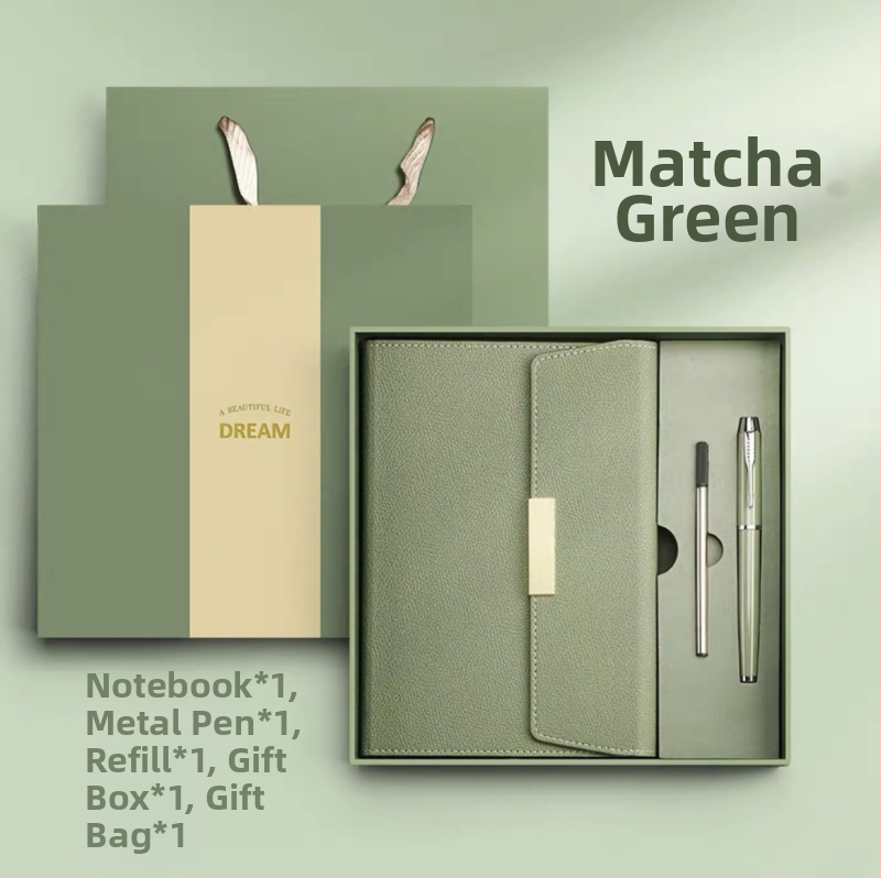 Poklon set bilježnica s PU koricama, spiralno povezivanje, Dowling papir 80 g, USB 16 GB, metalno pero s refillom