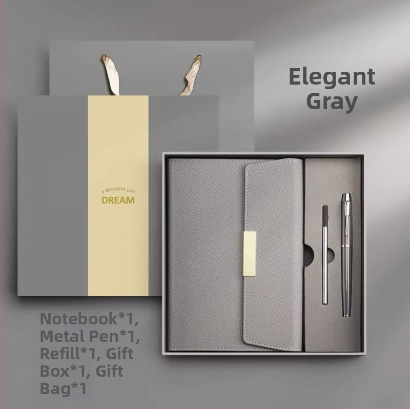 Poklon set bilježnica s PU koricama, spiralno povezivanje, Dowling papir 80 g, USB 16 GB, metalno pero s refillom