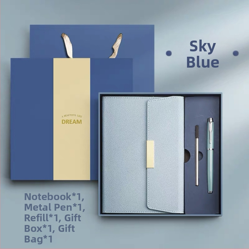 Poklon set bilježnica s PU koricama, spiralno povezivanje, Dowling papir 80 g, USB 16 GB, metalno pero s refillom