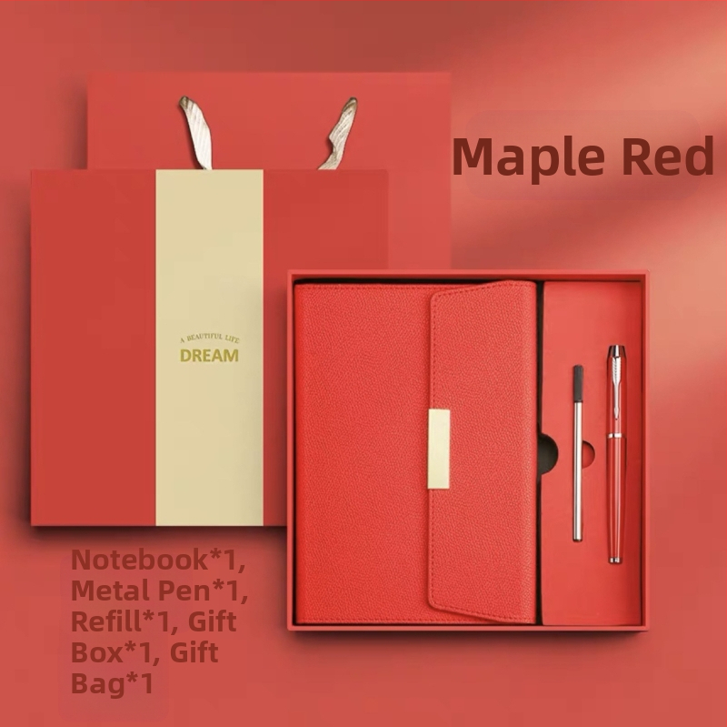 Poklon set bilježnica s PU koricama, spiralno povezivanje, Dowling papir 80 g, USB 16 GB, metalno pero s refillom