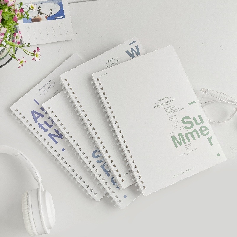 Caiet spiral cu legătură moale, 70 pagini, hârtie 80 g/m², personalizare disponibilă