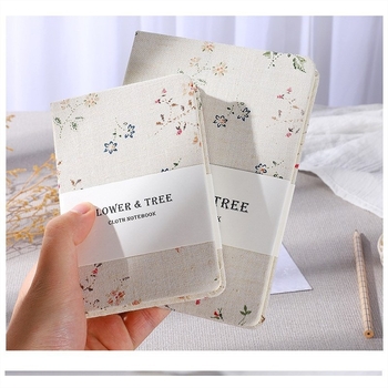 Dnevnik s platnom omotom, veza s odvojivim listovima, Daolin papir 100 g, 200 stranica, japansko-korejski sladak stil