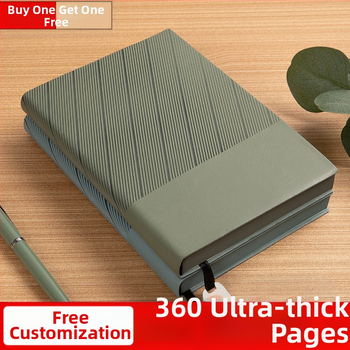 Σημειωματάριο με μαλακό δερμάτινο εξώφυλλο, ραμμένο με νήμα, Forest χαρτί, 80 g/m², 200–300 σελίδες