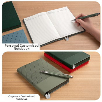 Σημειωματάριο με μαλακό δερμάτινο εξώφυλλο, ραμμένο με νήμα, Forest χαρτί, 80 g/m², 200–300 σελίδες