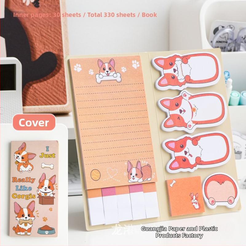 Post-it piezīmes dzīvnieku formās, 30 lapas, līmējošas