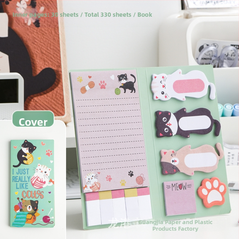 Post-it piezīmes dzīvnieku formās, 30 lapas, līmējošas