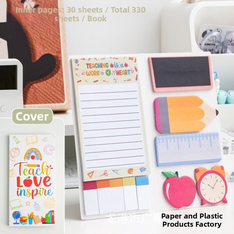 Post-it piezīmes dzīvnieku formās, 30 lapas, līmējošas