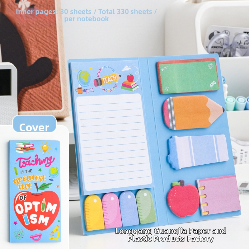 Post-it piezīmes dzīvnieku formās, 30 lapas, līmējošas