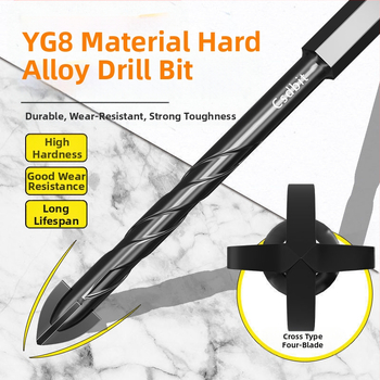 Τρυπάνια διασταύρωσης και τρίγωνα για κεραμικές πλάκες, γυαλί, μάρμαρο και σκυρόδεμα τοίχους