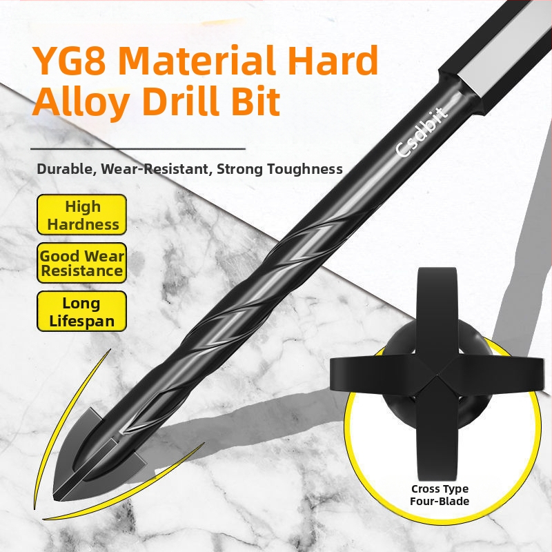 Свредла за кръстосано и триъгълно пробиване за керамични плочки, стъкло, мрамор и бетонни стени