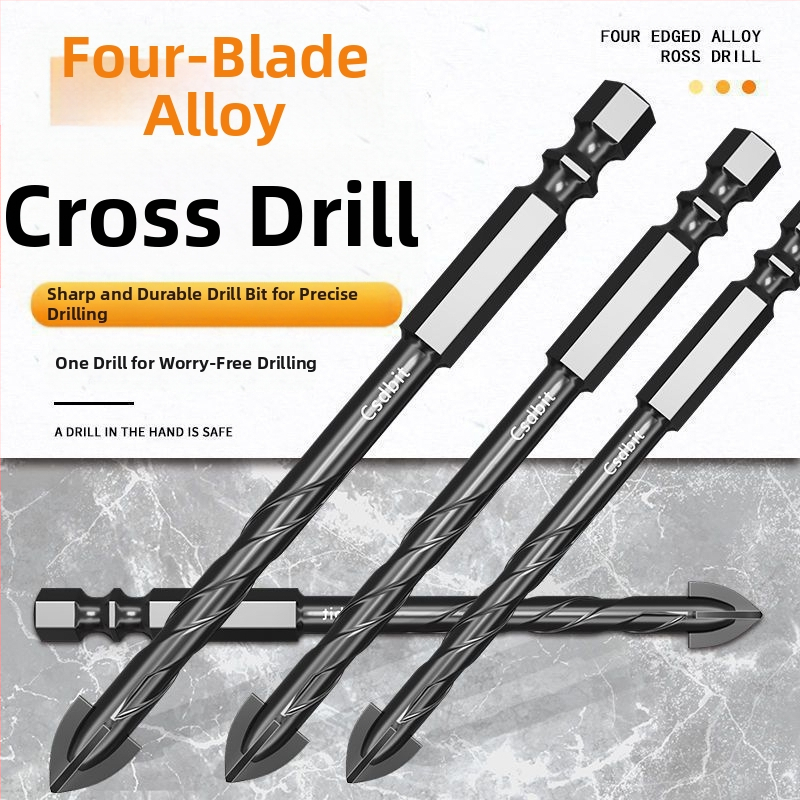 Свредла за кръстосано и триъгълно пробиване за керамични плочки, стъкло, мрамор и бетонни стени