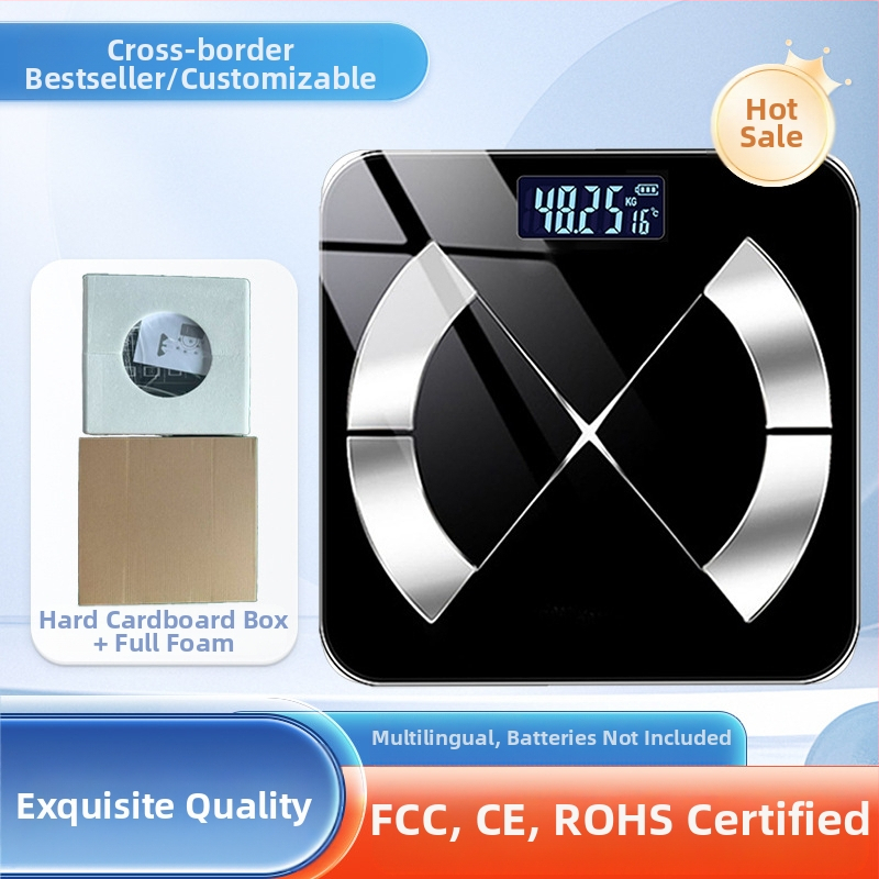 Ķermeņa tauku svari ar Bluetooth — gudra mājas veselības svari pieaugušajiem; mēra svaru, ķermeņa taukus, kalorijas un mitrumu; maksimālais slodze 180 kg