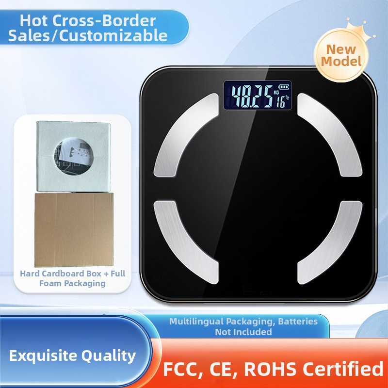 Ķermeņa tauku svari ar Bluetooth — gudra mājas veselības svari pieaugušajiem; mēra svaru, ķermeņa taukus, kalorijas un mitrumu; maksimālais slodze 180 kg