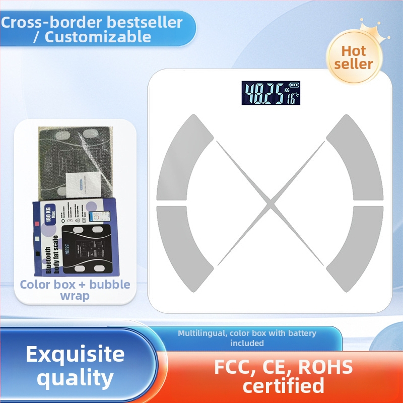 Ķermeņa tauku svari ar Bluetooth — gudra mājas veselības svari pieaugušajiem; mēra svaru, ķermeņa taukus, kalorijas un mitrumu; maksimālais slodze 180 kg