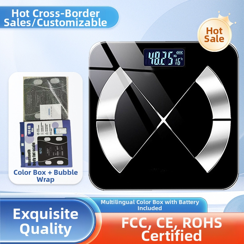 Ķermeņa tauku svari ar Bluetooth — gudra mājas veselības svari pieaugušajiem; mēra svaru, ķermeņa taukus, kalorijas un mitrumu; maksimālais slodze 180 kg