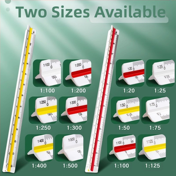 Τριγωνικός χάρακας κλίμακας, μεγάλης κλίμακας για εσωτερική αρχιτεκτονική σχέδια, πλαστικό, μάρκα Liangzhi, μοντέλο SLBLC