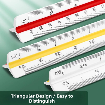 Τριγωνικός χάρακας κλίμακας, μεγάλης κλίμακας για εσωτερική αρχιτεκτονική σχέδια, πλαστικό, μάρκα Liangzhi, μοντέλο SLBLC
