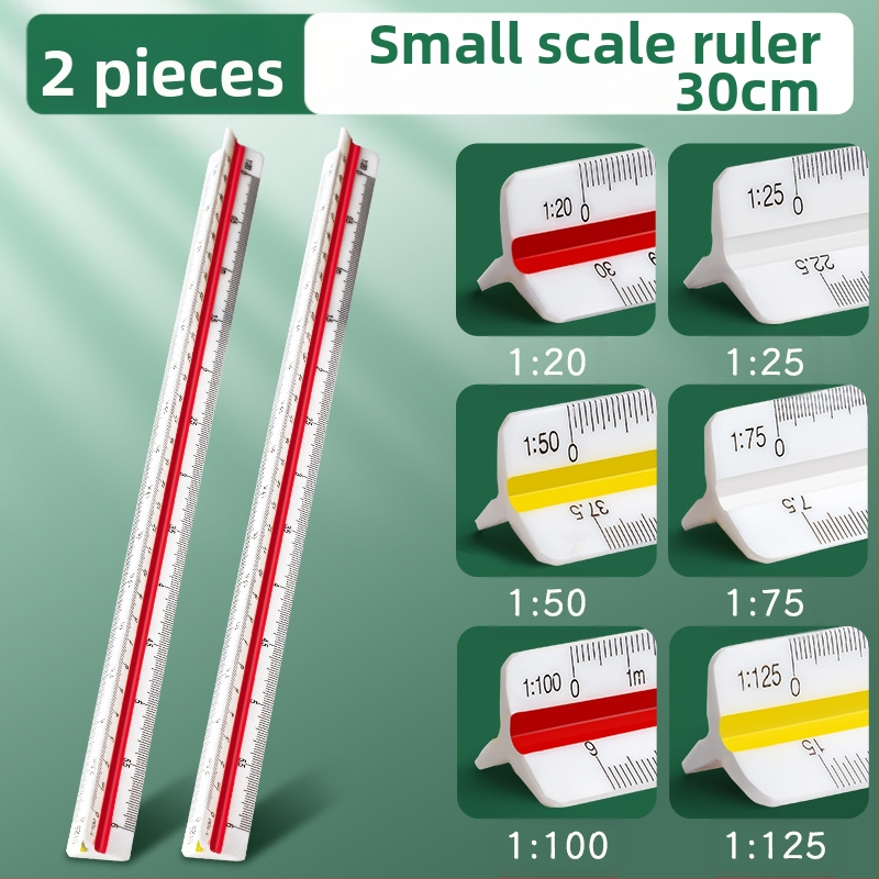 Триъгълен мащабен линейник за вътрешно архитектурно чертане, пластмасов, Liangzhi SLBLC