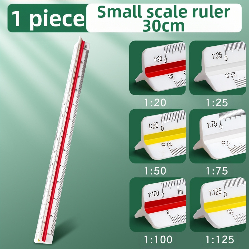 Триъгълен мащабен линейник за вътрешно архитектурно чертане, пластмасов, Liangzhi SLBLC