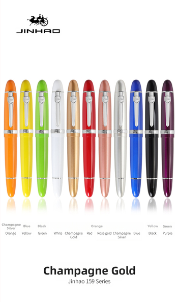 Jin Hao 159 Σειρά Ιριδίου Υπογραφικό Στυλό, μεταλλικό περίβλημα, σπειροειδής τροφοδοσία μελανιού, μεταλλική άκρη γραφής, εκτύπωση λογότυπου, δυνατότητα προσαρμογής