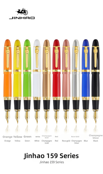 Jin Hao 159 Σειρά Ιριδίου Υπογραφικό Στυλό, μεταλλικό περίβλημα, σπειροειδής τροφοδοσία μελανιού, μεταλλική άκρη γραφής, εκτύπωση λογότυπου, δυνατότητα προσαρμογής
