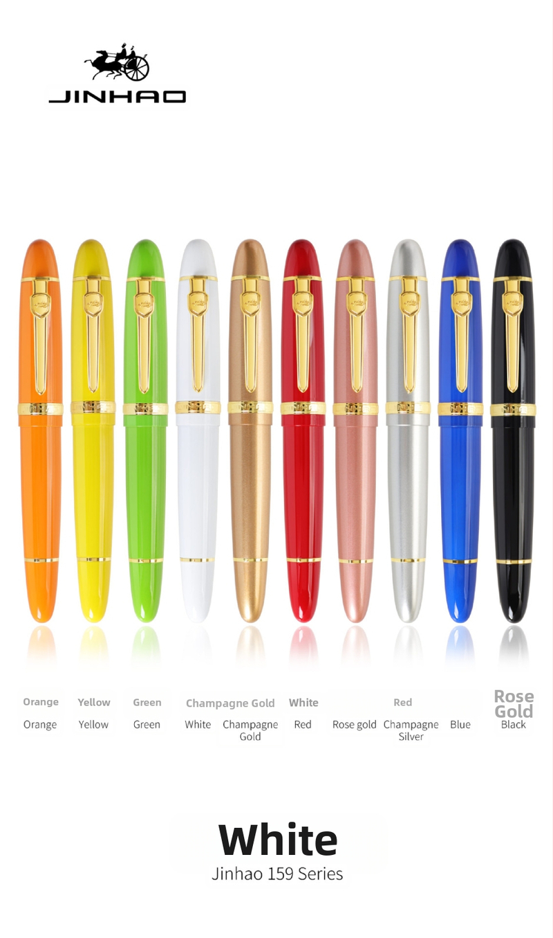 Jin Hao 159 Σειρά Ιριδίου Υπογραφικό Στυλό, μεταλλικό περίβλημα, σπειροειδής τροφοδοσία μελανιού, μεταλλική άκρη γραφής, εκτύπωση λογότυπου, δυνατότητα προσαρμογής
