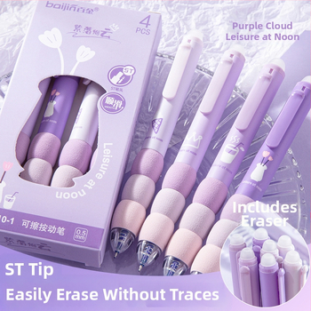 Διαγραφόμενο στιλό γέλης με καπάκι gradient ραφής, πλαστικό σώμα, μηχανισμός κλικ, άκρη από ανοξείδωτο ατσάλι