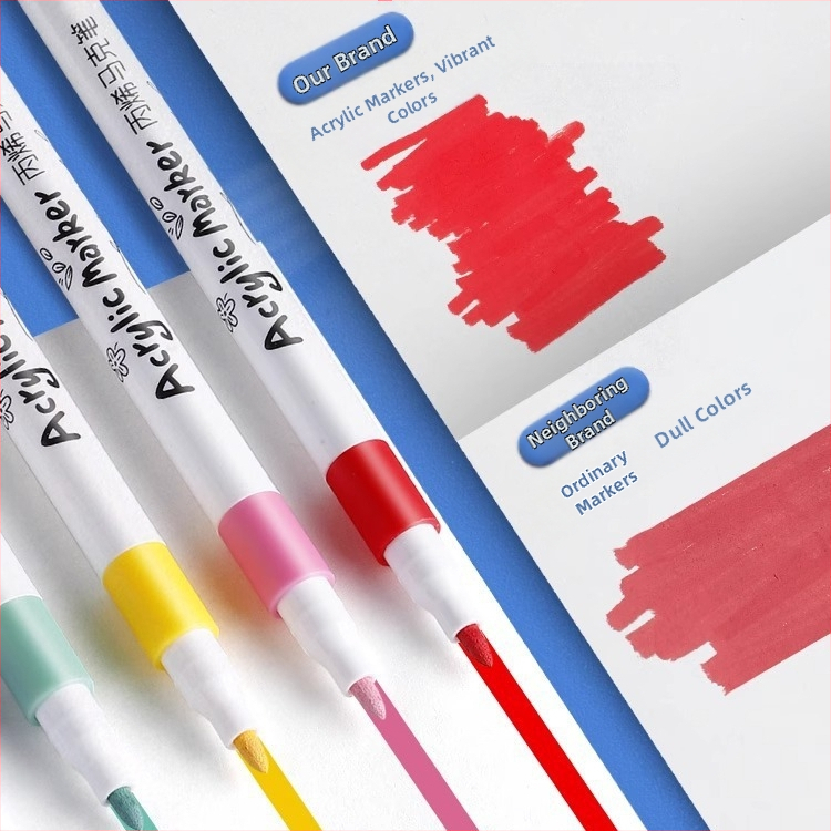 Hundred Knowledge Акрилен маркер писалка, водоустойчива, за графити и акварелни рисунки