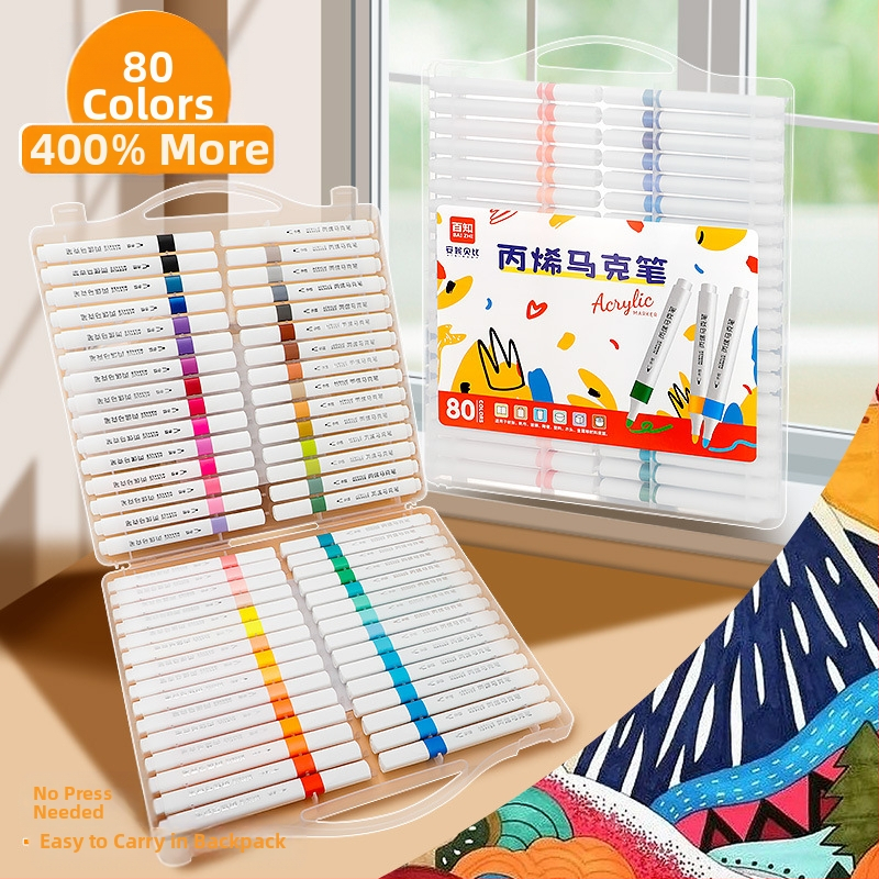 Hundred Knowledge akrila marķieris, ūdensizturīgs, graffiti un akvareļu zīmējumiem