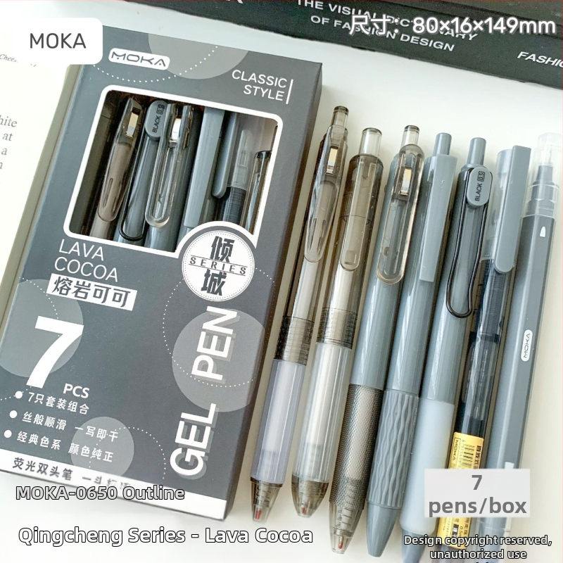 Gēla pildspalva ar plastmasas korpusu, nerūsējošā tērauda gals, neizdzēšams