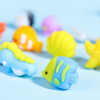 Keqijia 3D γόμα διόρθωσης με σχήμα θαλάσσιων ζώων σε κουβά, υλικό TPR, για παιδιά και μαθητές