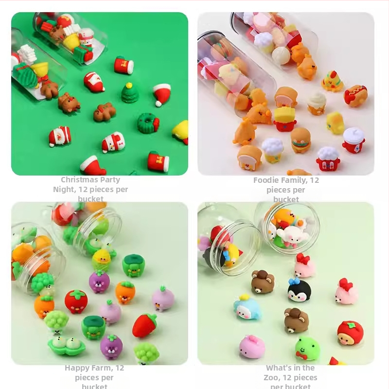 Keqijia 3D гума за корекция с форми на морски животни в кофа, TPR материал, за деца и ученици