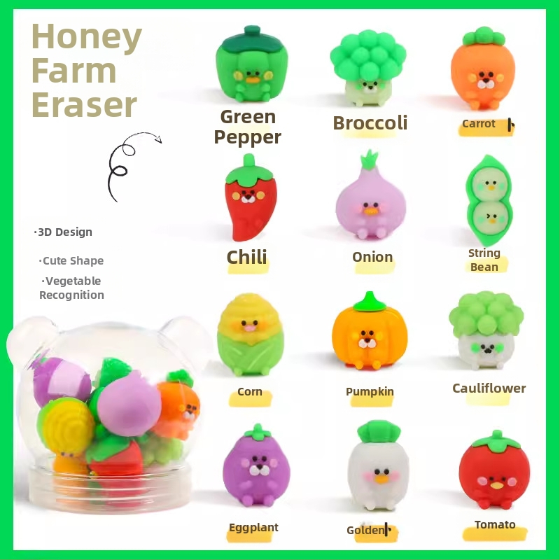 Keqijia 3D гума за корекция с форми на морски животни в кофа, TPR материал, за деца и ученици